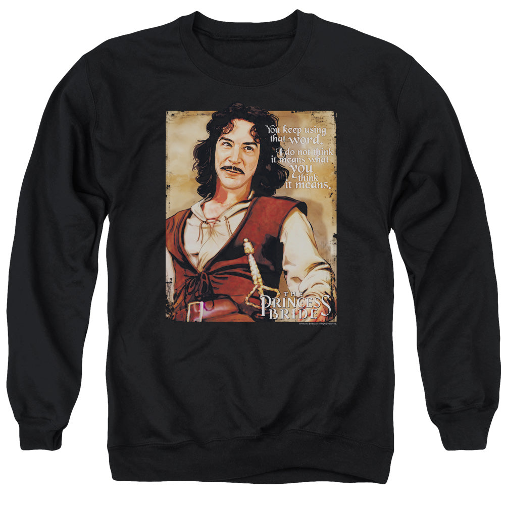 The Princess Bride Word Mens Crewneck Sweatshirt Black Officially Licensed