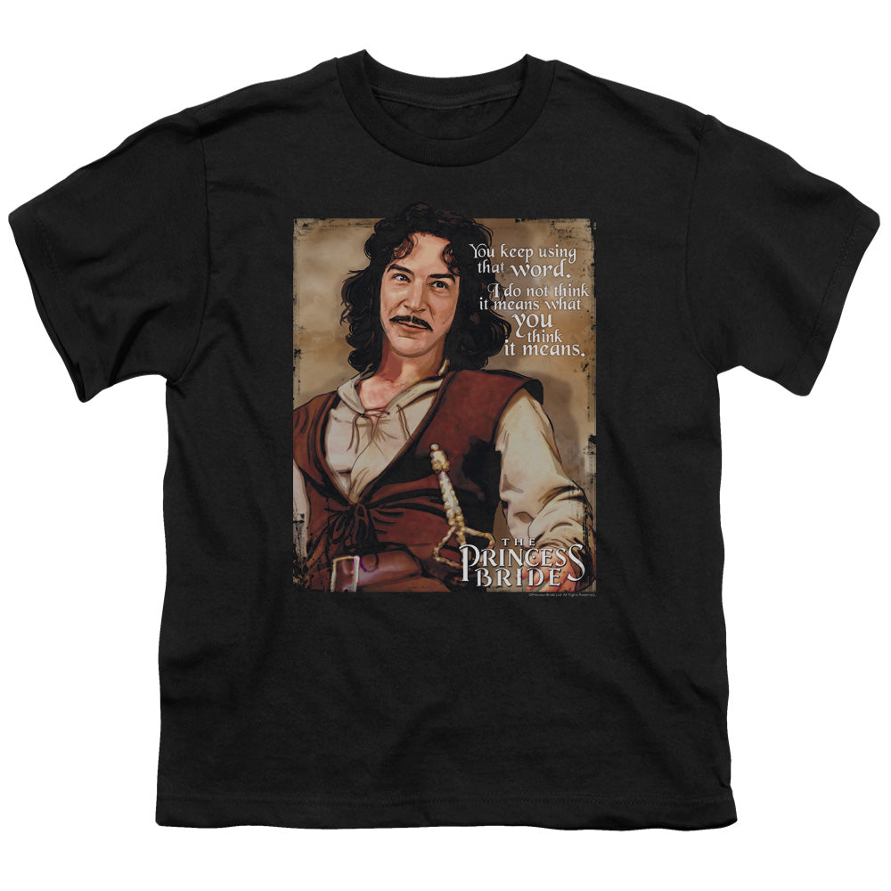 The Princess Bride Word Kids Youth T Shirt Black Officially Licensed