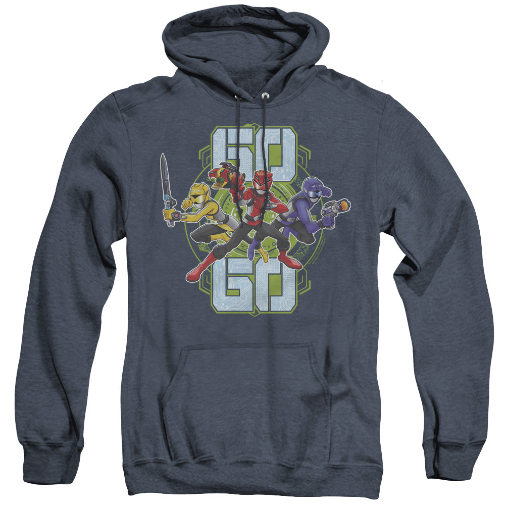 Power Rangers Go Go Mens Heather Hoodie Navy Officially Licensed