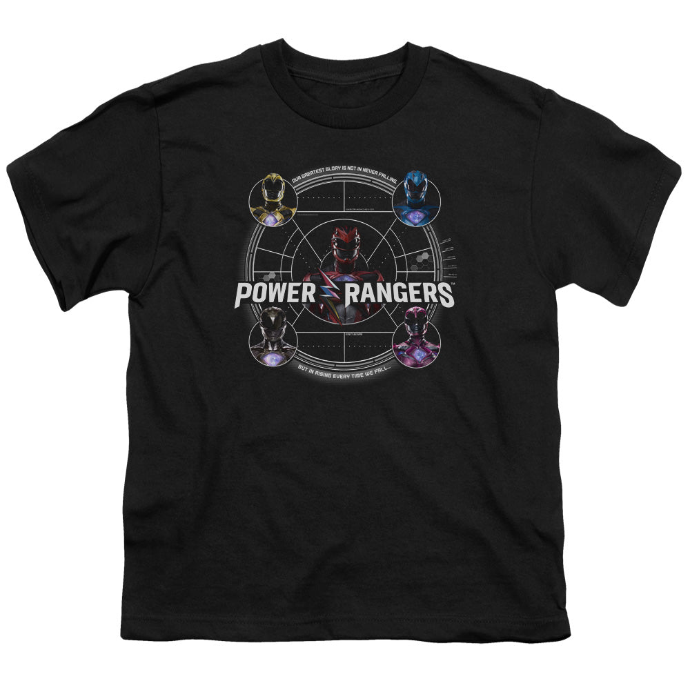 Power Rangers Greatest Glory Kids Youth T Shirt Black Officially Licensed