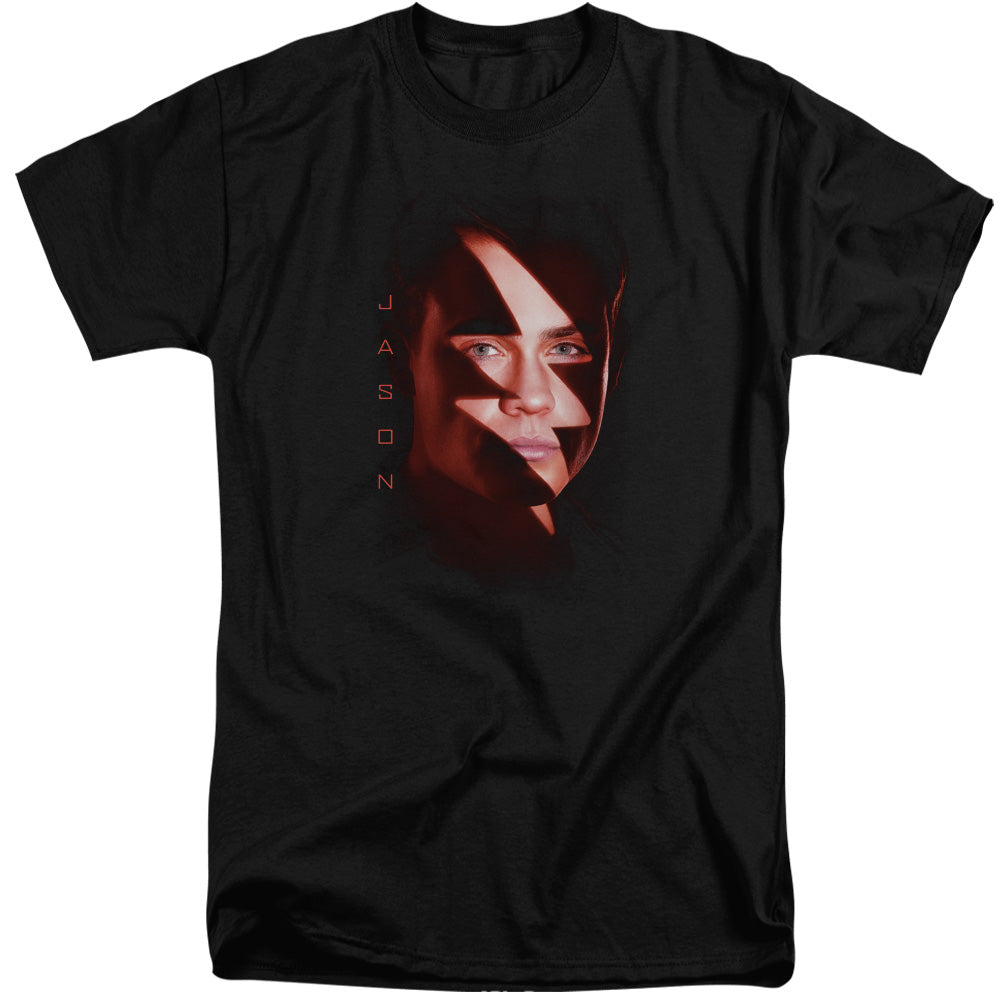 Power Rangers Jason Bolt Mens Tall T Shirt Black Officially Licensed