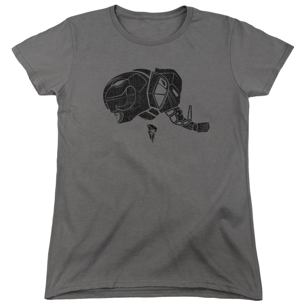 Power Rangers Black Womens T Shirt Charcoal Officially Licensed