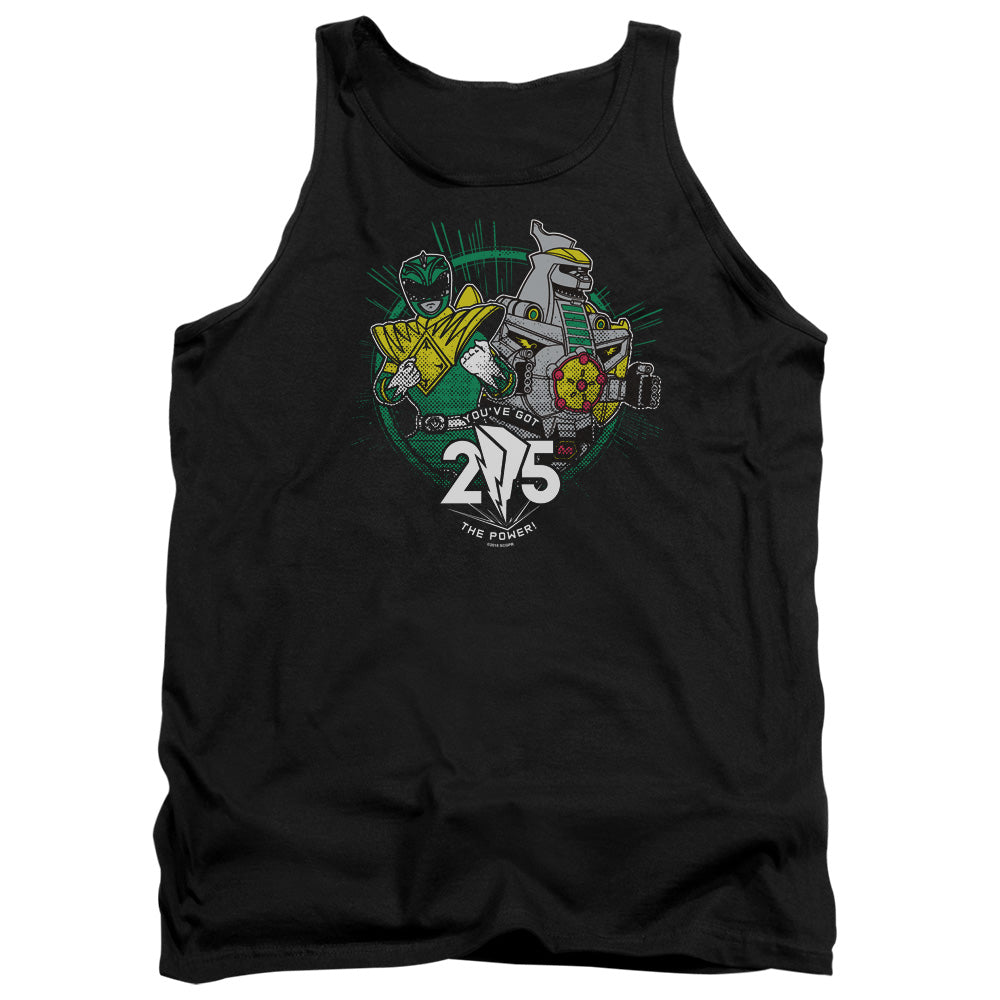 Power Rangers Green 25 Mens Tank Top Shirt Black Officially Licensed