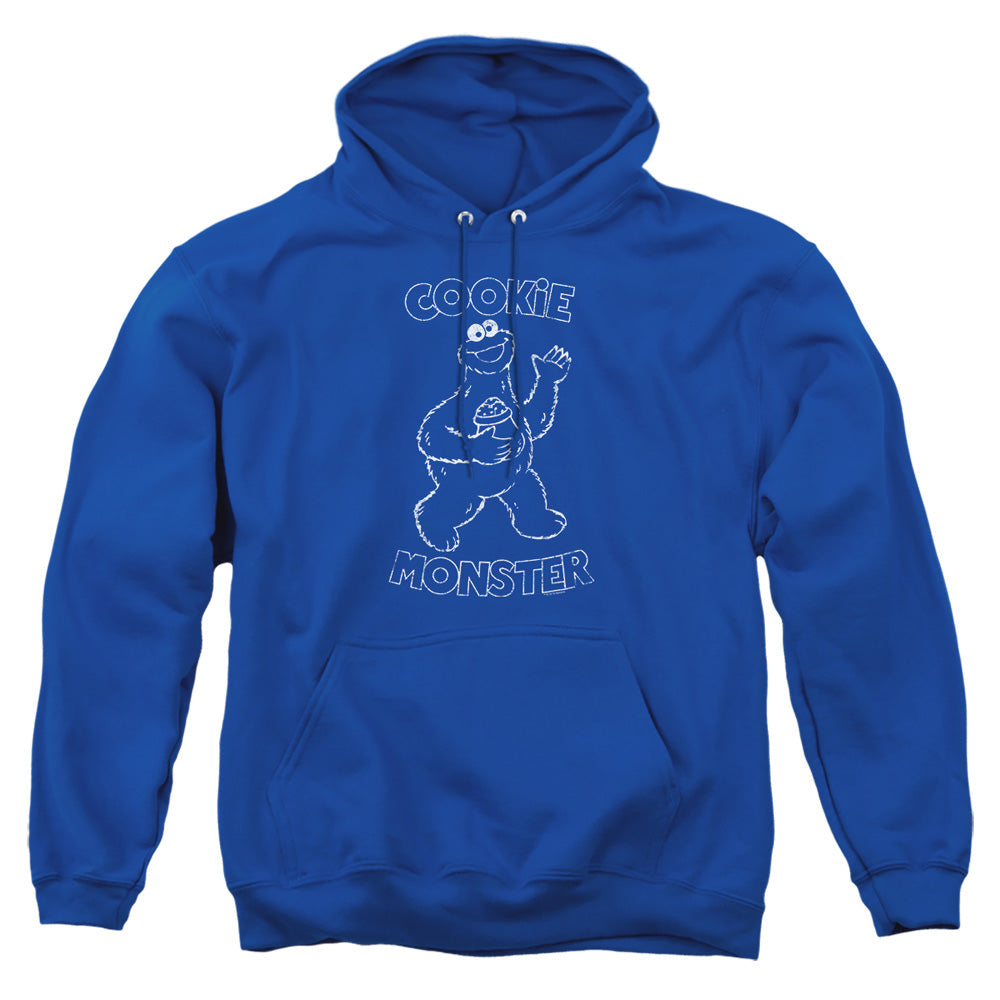 Sesame Street Simple Cookie Mens Hoodie Royal Officially Licensed