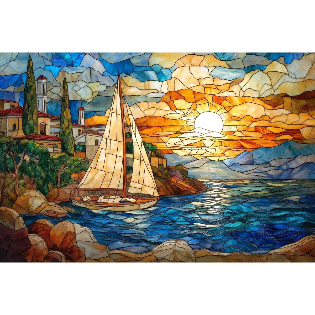 Serene Sails 1000 Piece Jigsaw Puzzle Trippy