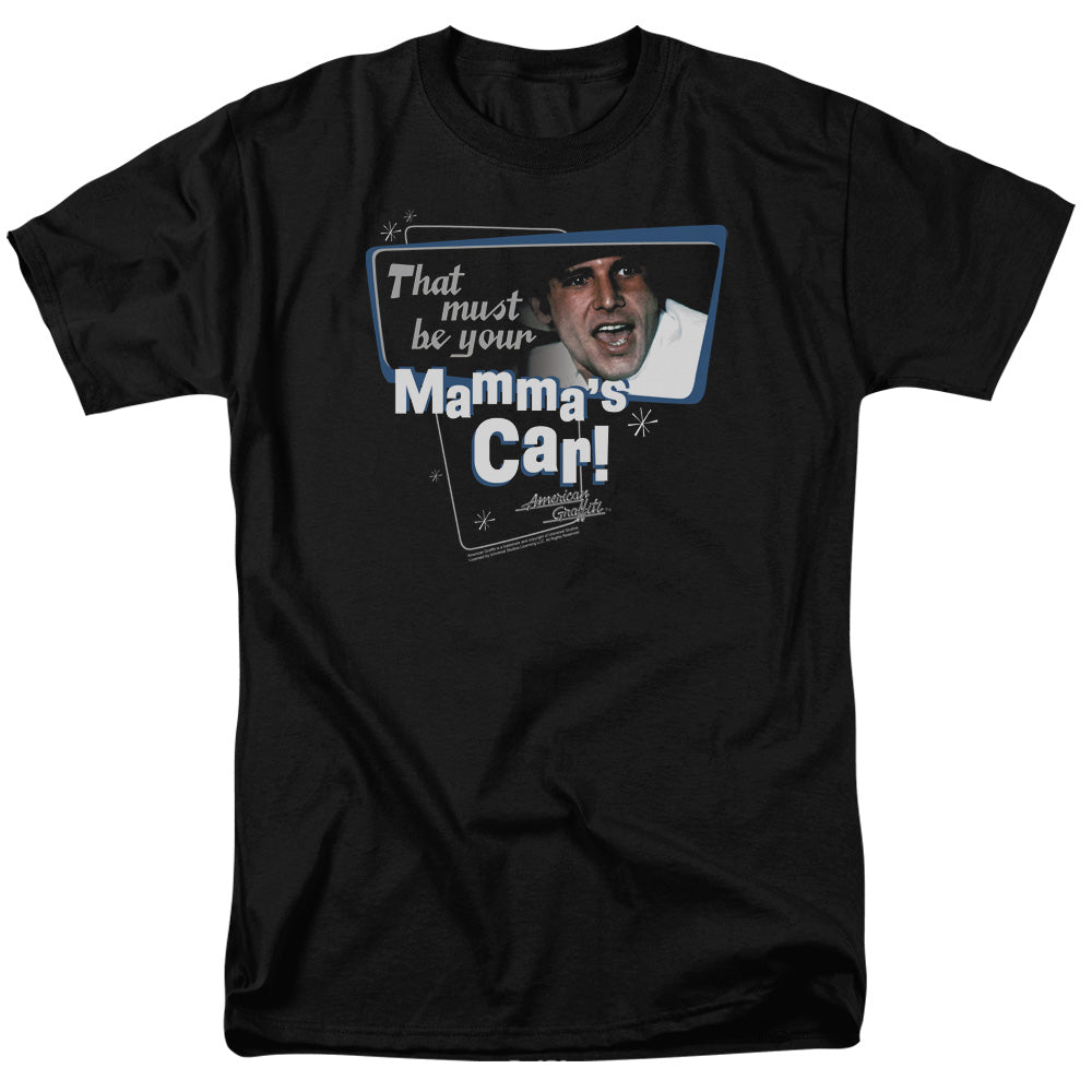 American Grafitti Mammas Car Mens T Shirt Black Black Officially Licensed