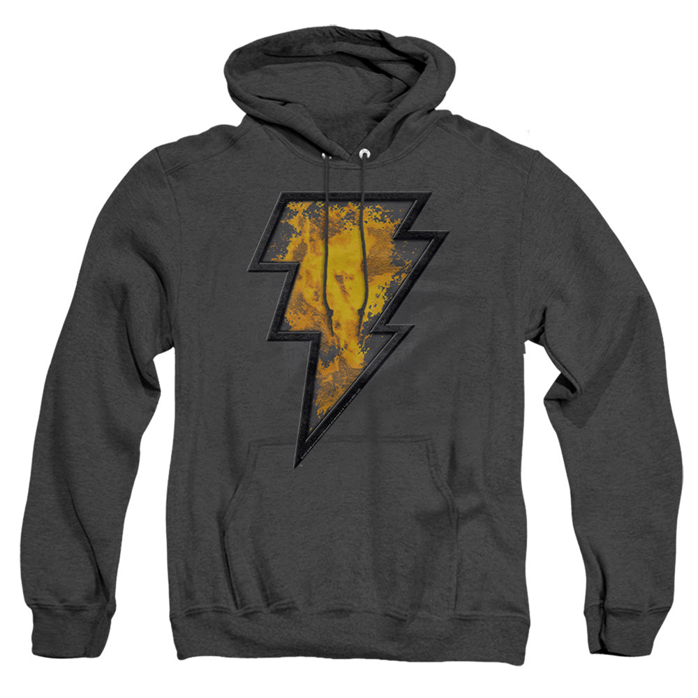 Black Adam Black Adam Beveled Emblem Heather Mens Hoodie Black Officially Licensed