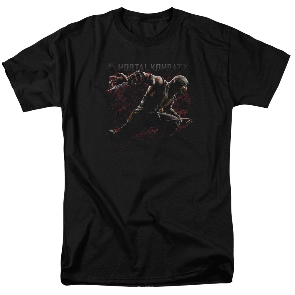 Mortal Kombat X Scorpion Lunge Mens T Shirt Black Officially Licensed