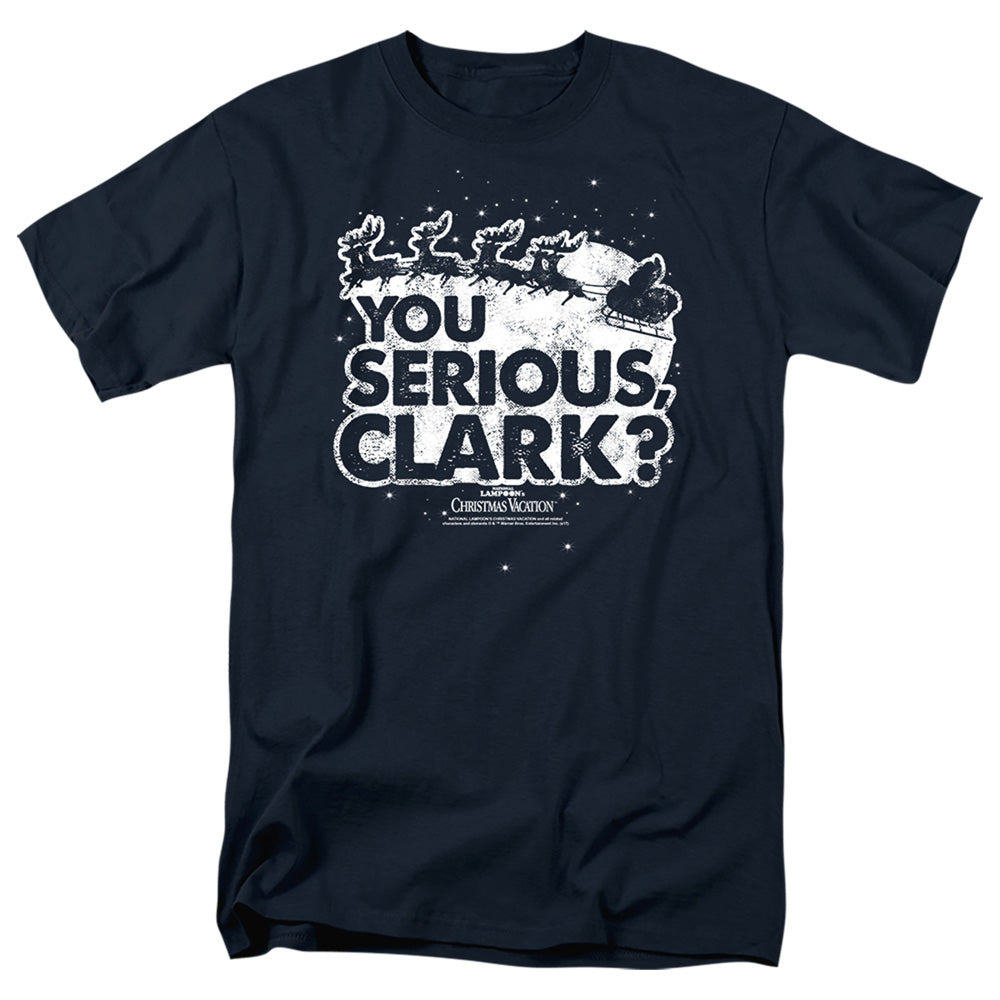 Christmas Vacation You Serious Clark Mens T Shirt Navy Officially Licensed
