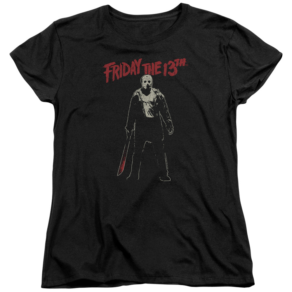 Friday The 13th Chchch Ahahah Womens T Shirt Black Officially Licensed