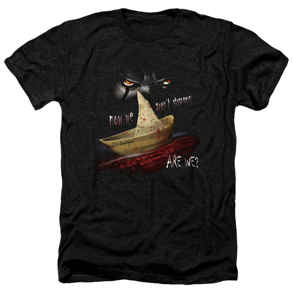 IT Now We Arent Strangers Heather Mens T Shirt Black Officially Licensed