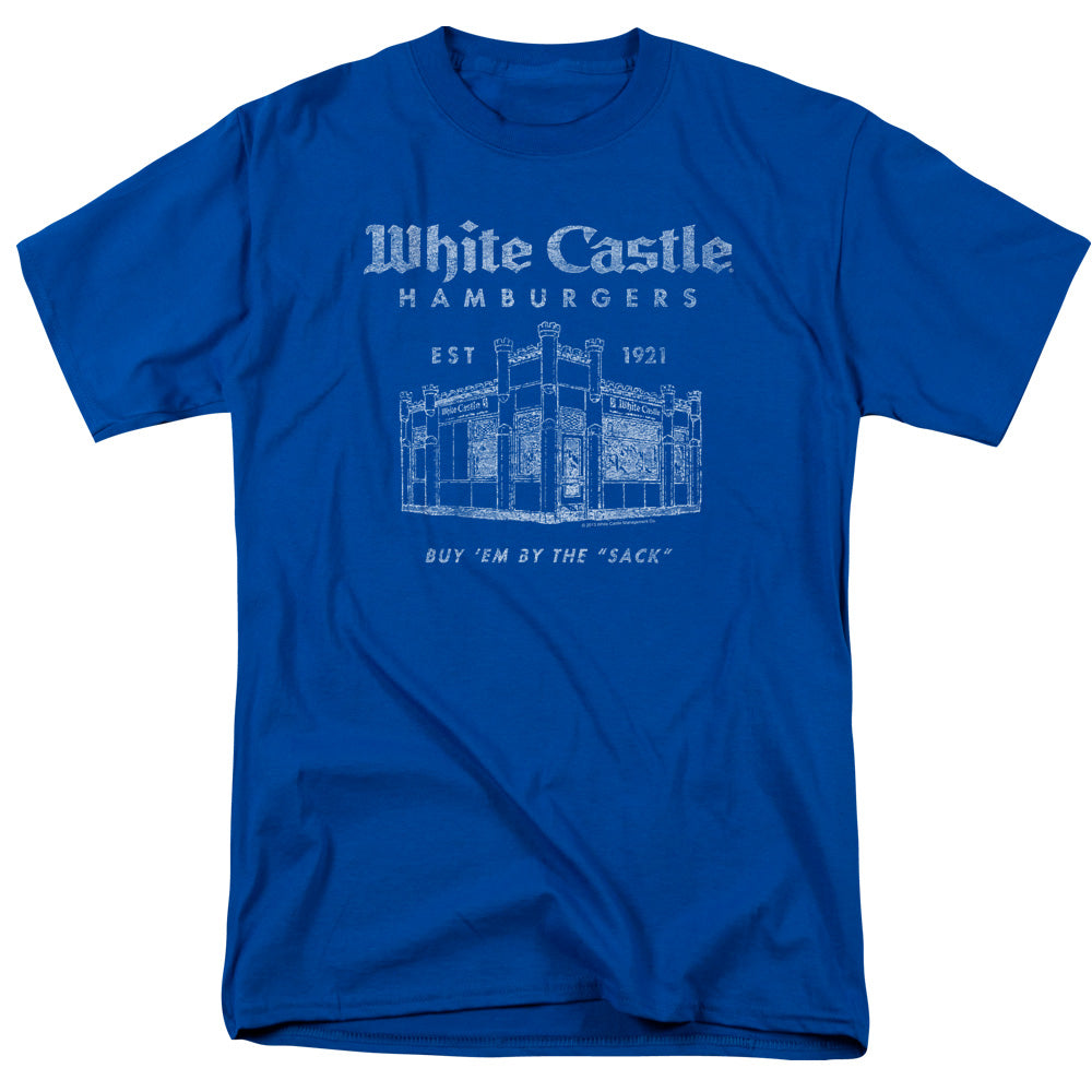 White Castle By The Sack Mens T Shirt Royal Blue Officially Licensed