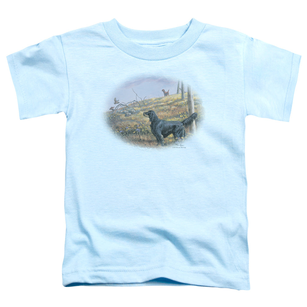 Wildlife Looking Back Toddler Kids Youth T Shirt Light Blue