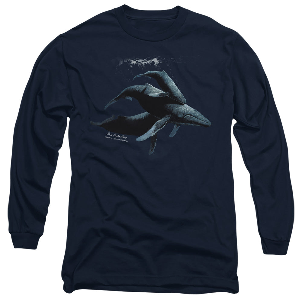 Wildlife Power&Grace Mens Long Sleeve Shirt Navy Officially Licensed