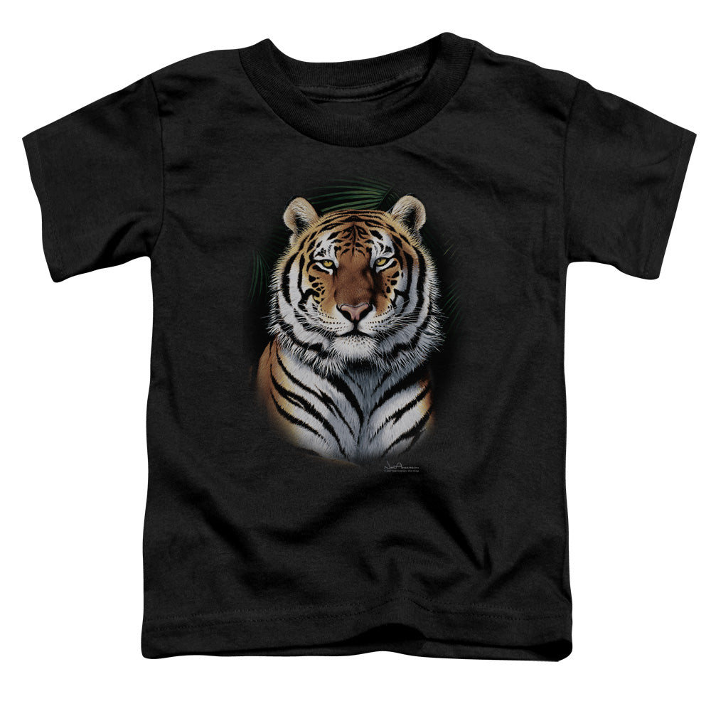 Wildlife Jungle Fire Toddler Kids Youth T Shirt Black