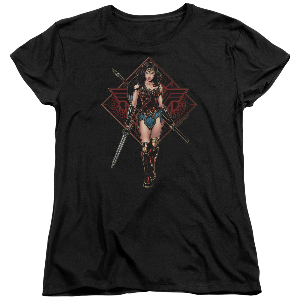 Wonder Woman Movie Warrior Womens T Shirt Black Officially Licensed