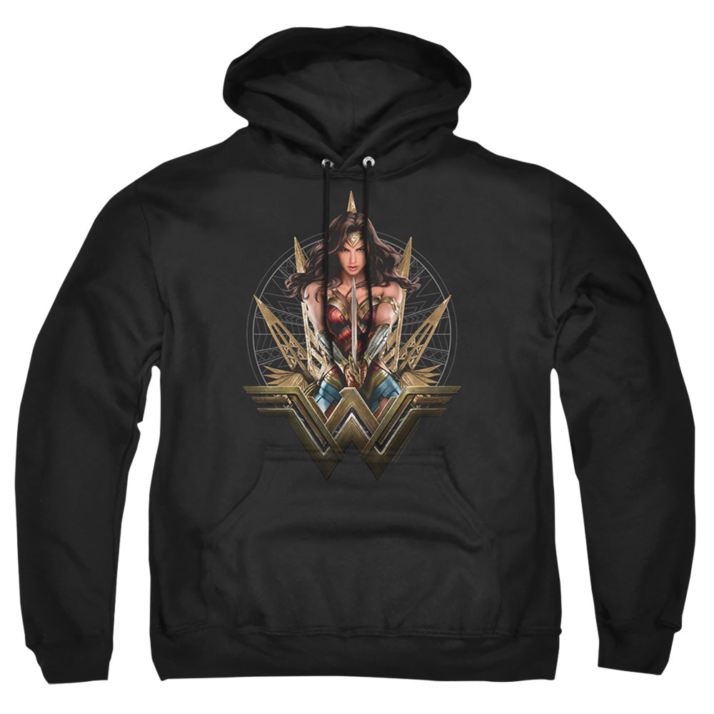 Wonder Woman Movie Wonder Blades Mens Hoodie Black Officially Licensed