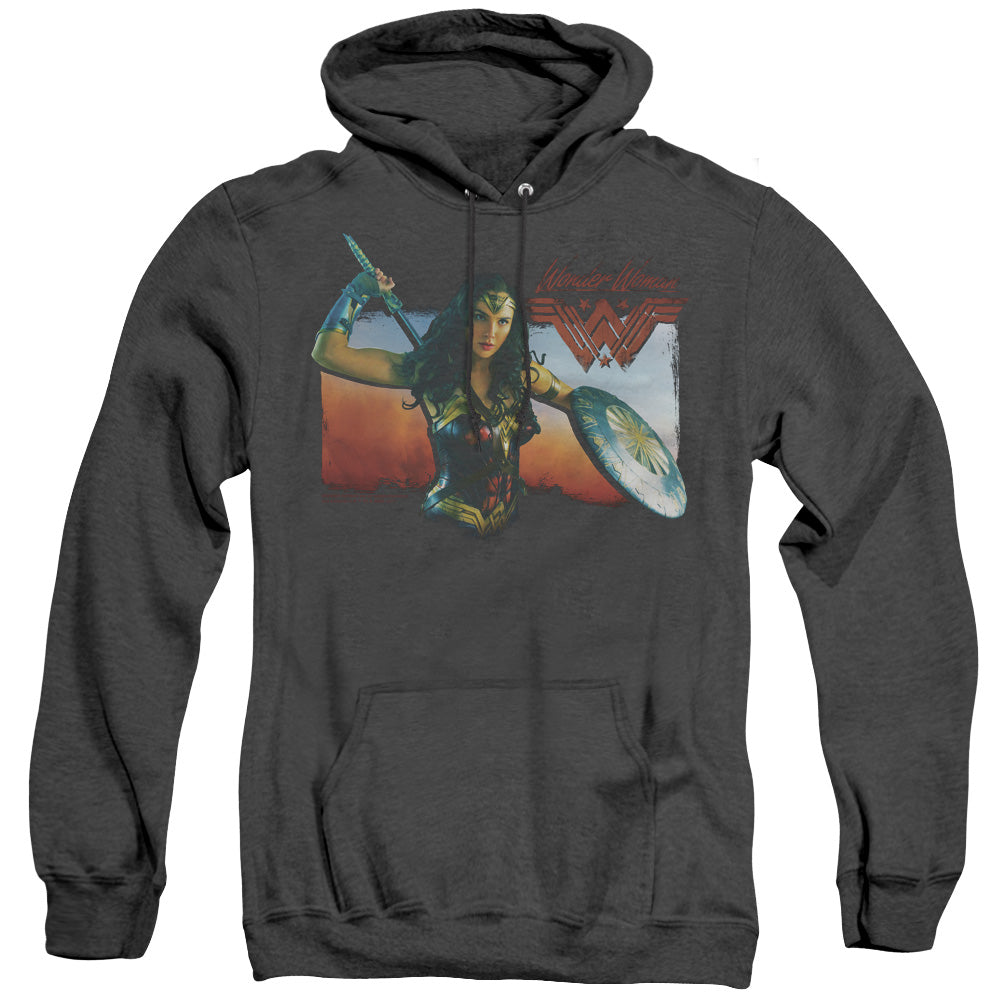Wonder Woman Movie Warrior Woman Heather Mens Hoodie Black Officially Licensed