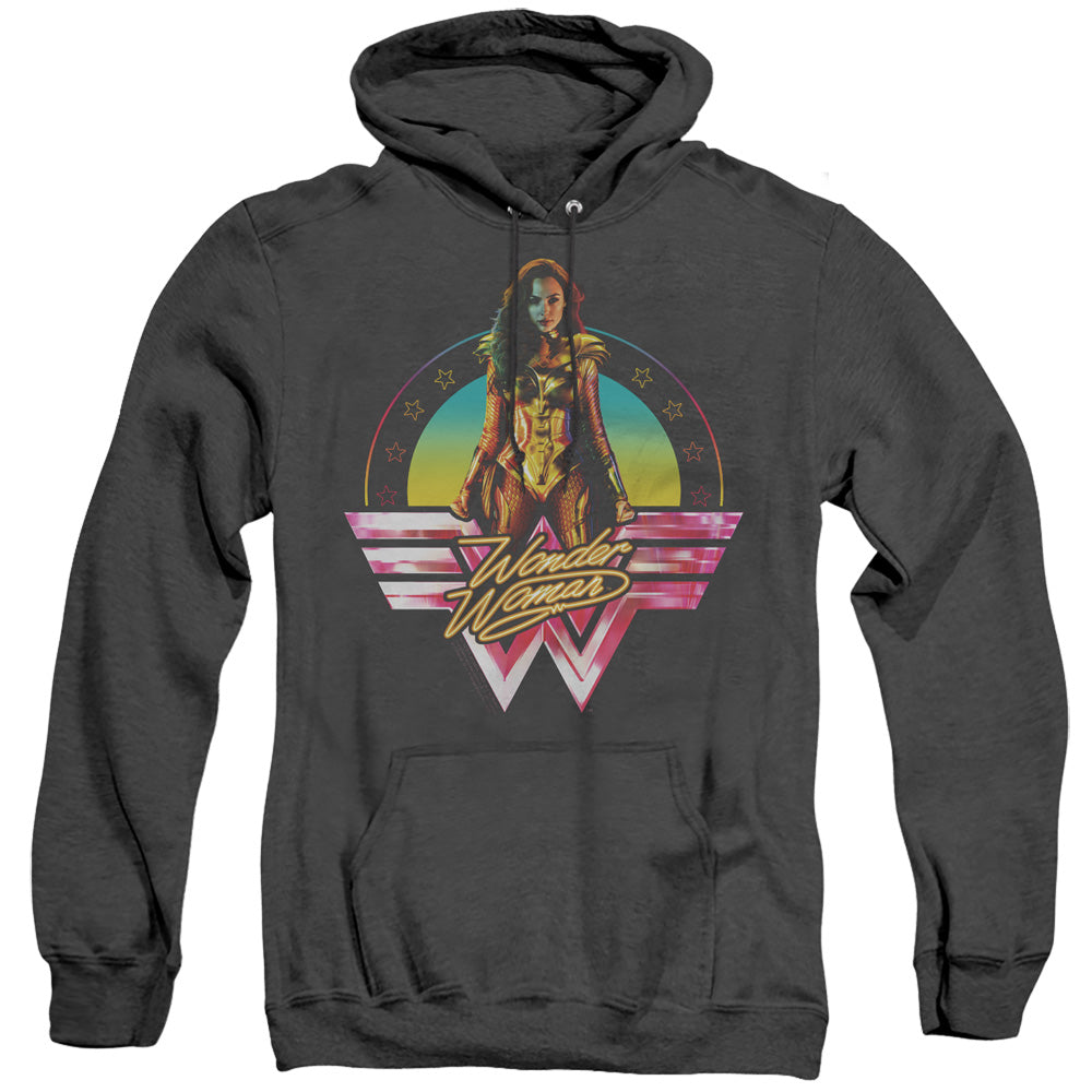 Wonder Woman 84 Color Pop Mens Heather Hoodie Black Officially Licensed