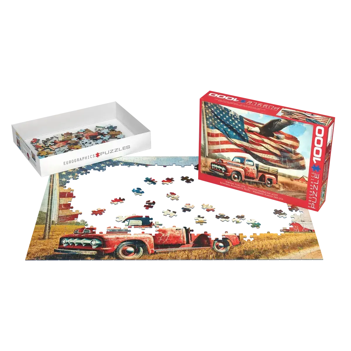Waving Flag USA 1000 Piece Jigsaw Puzzle Eurographics