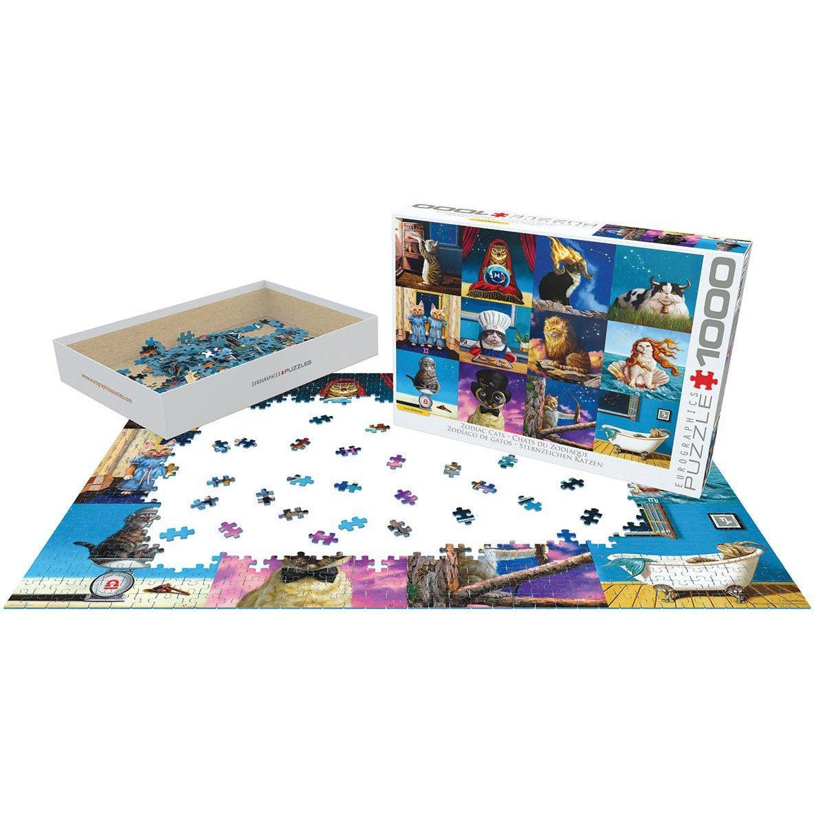 Zodiac Cats 1000 Piece Jigsaw Puzzle Eurographics