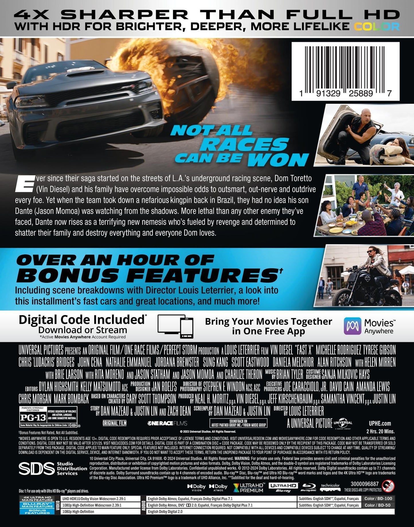 Fast X (2023) Limited Edition Steelbook – Glow in the Dark Art (4K Ultra HD + Blu-ray + Digital)