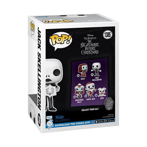 Nightmare Before Christmas 30Th Anniversary Jack Skellington With Snowflake Pop Vinyl Figure 1385 Specialty Series