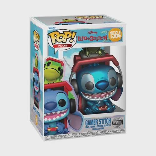 Lilo Stitch Gamer Stitch Metallic Funko Pop Vinyl Figure Plus 1564