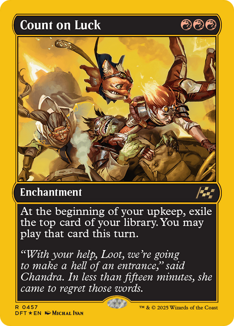 Count on Luck (DFT-457) - Aetherdrift: (enchantment) Foil