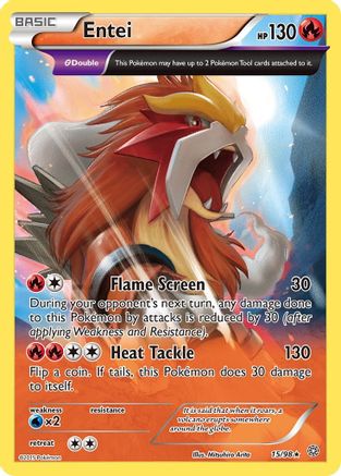 Entei 015/98 - XY  Ancient Origins Holofoil