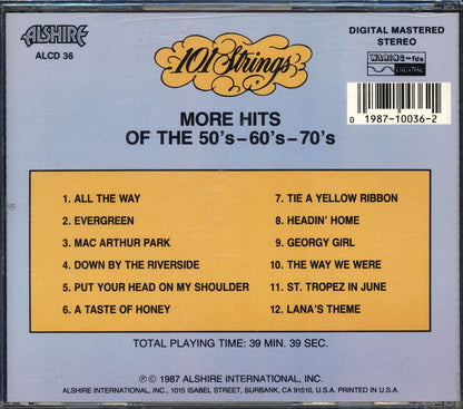 101 Strings - More Hits of the 50's-60's-70's [1987 New CD]