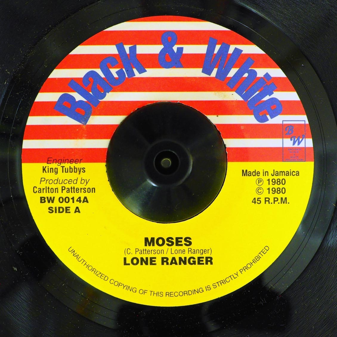 Lone Ranger - Moses  /  King Tubby - Zion Skank (rhythm: "It's Raining/Weatherman Skank") [New] [New Vinyl 7"]
