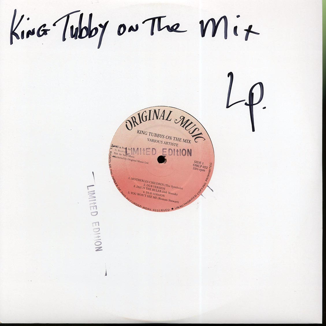 King Tubby, The Symbals, Roman Stewart, Jah Woosh, Errol Holt, Etc. - On The Mix Volume 1 [New Vinyl Record LP]