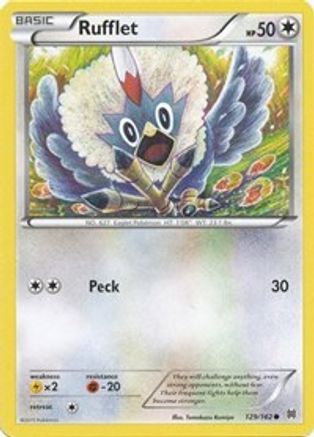 Rufflet 129/162 - XY  BREAKthrough Reverse Holofoil