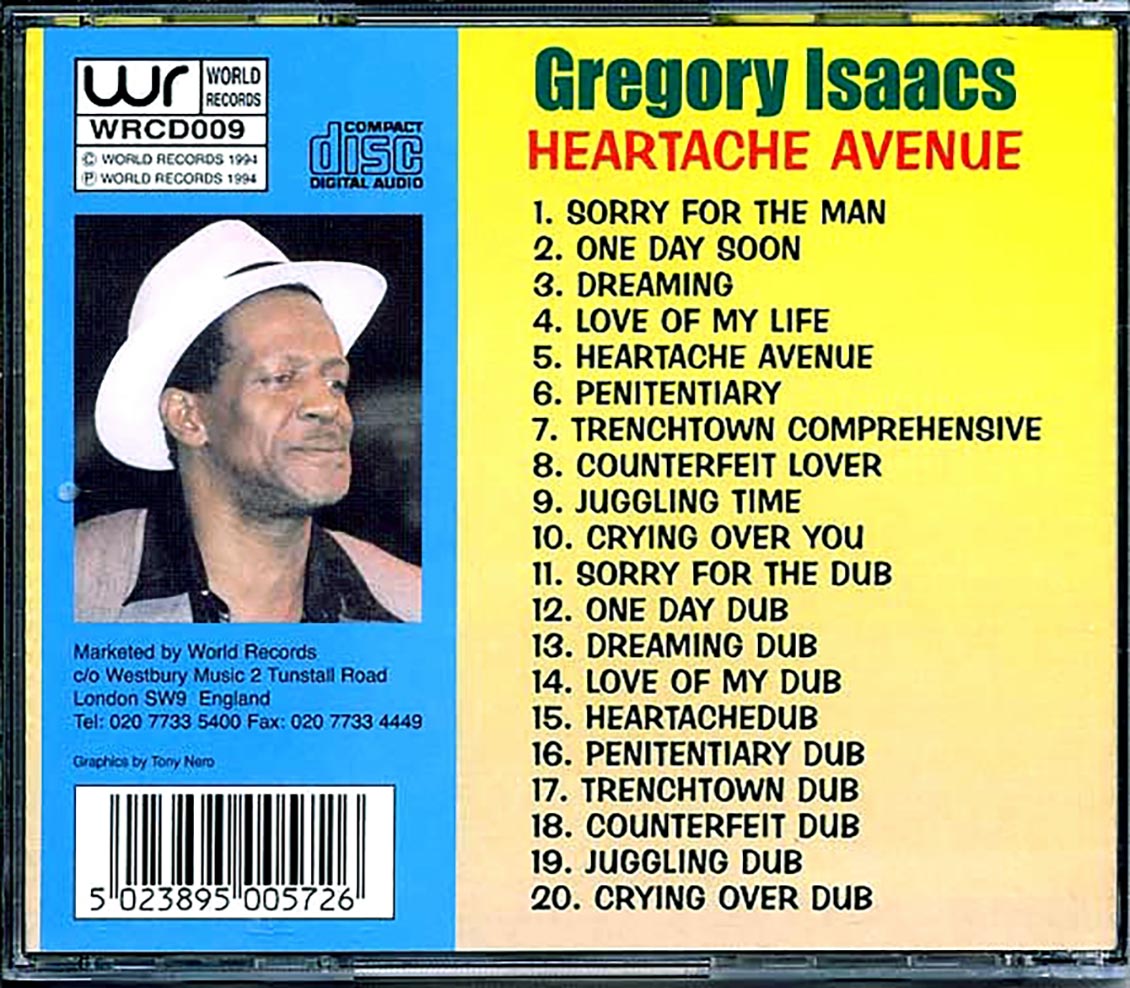 Gregory Isaacs - Heartache Avenue (20 tracks) [New CD]