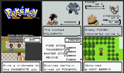 Pokemon Pyrite GBC ROM Hack Video Game Custom Gameboy Color