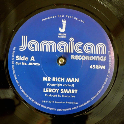 Leroy Smart - Mr. Rich Man  /  Version [New Vinyl 7"]