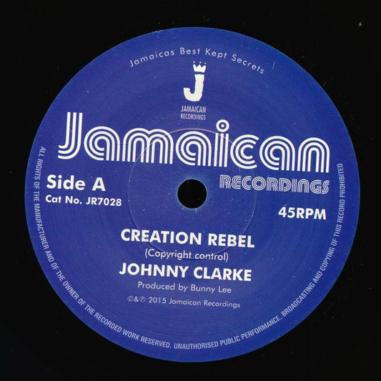 Johnny Clarke - Creation Rebel  /  Version (UK press) [New] [New Vinyl 7"]