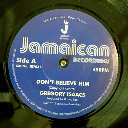 Gregory Isaacs - Don't Believe Him (Don't Believe In Him)  /  Gregory Isaacs - The Village [New Vinyl 7"]