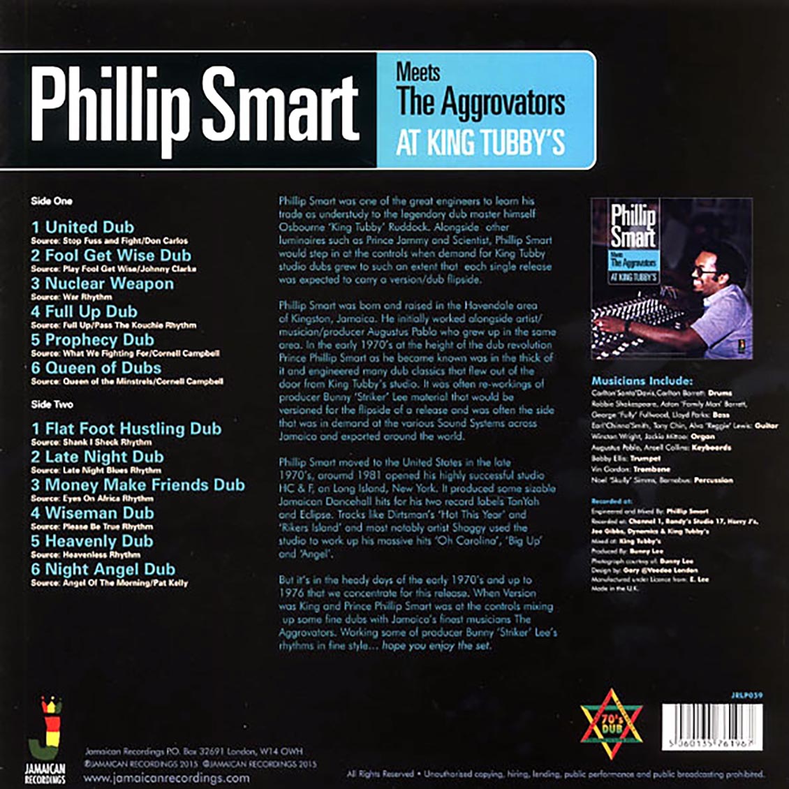 Phillip Smart, The Aggrovators - Phillip Smart Meets The Aggrovators At King Tubby's (180g) [New Vinyl LP]