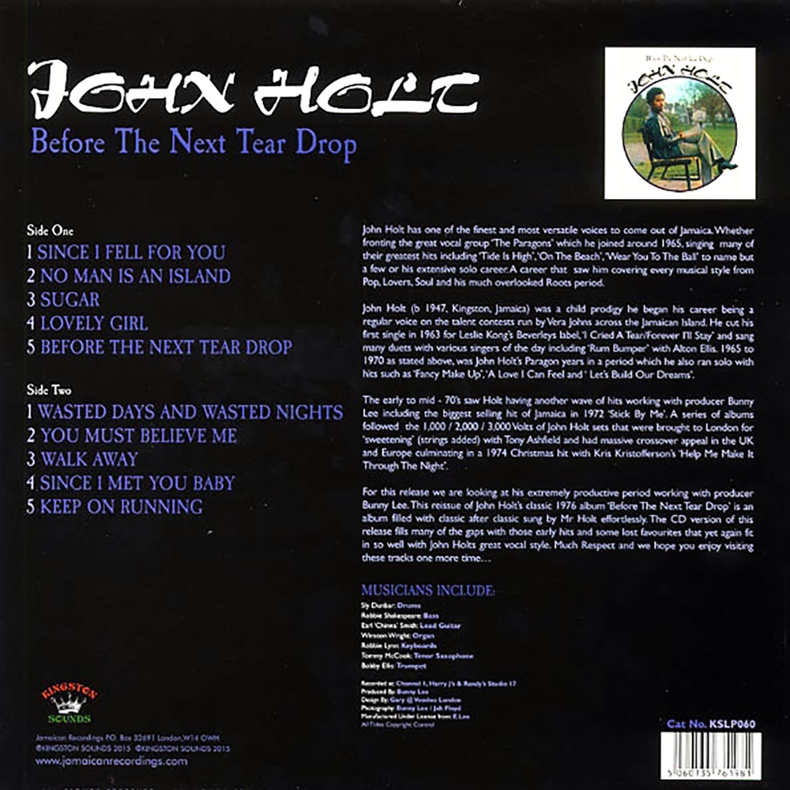 John Holt - Before The Next Teardrop Falls (180g) [New Vinyl LP]