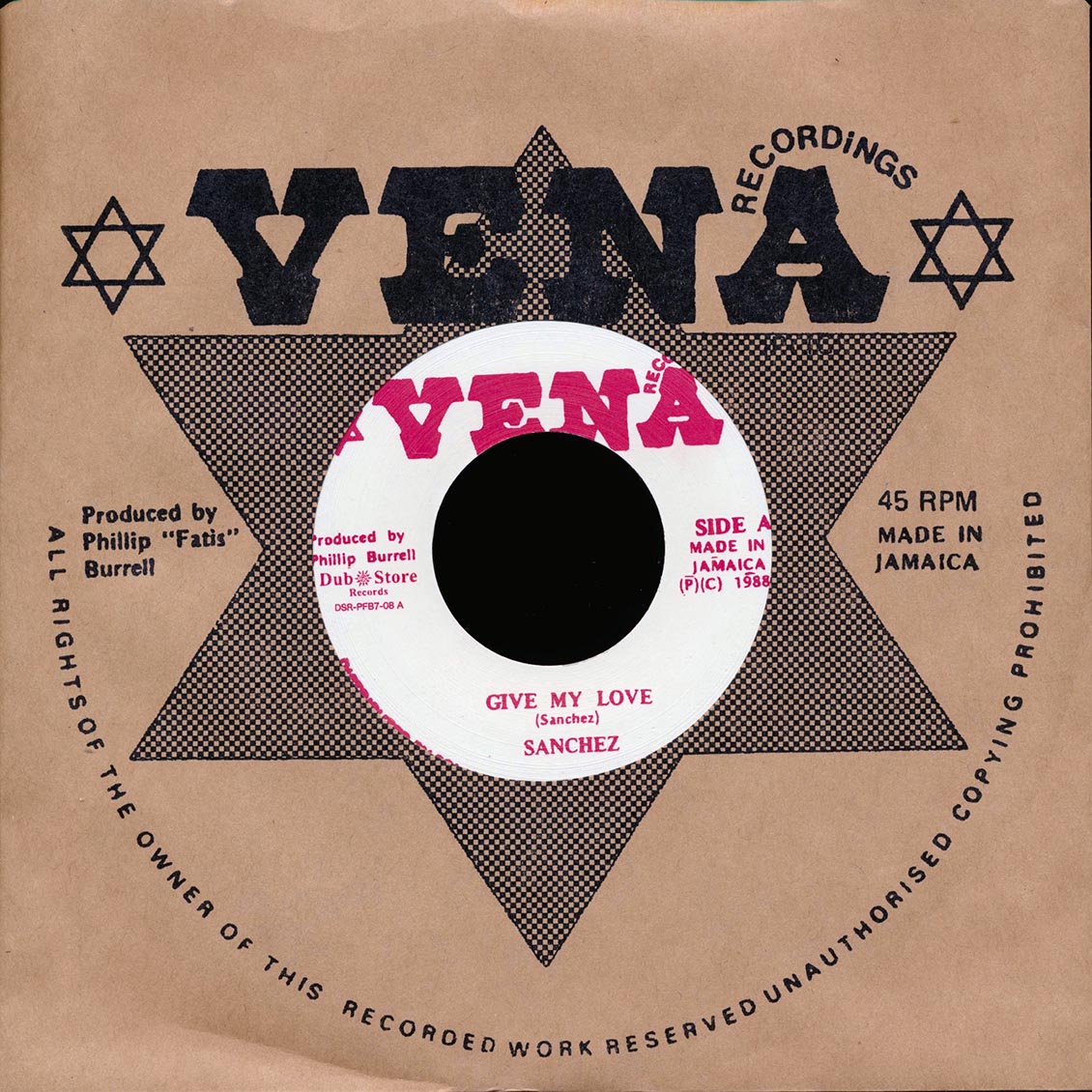 Sanchez - Give My Love  /  Version (Japan) (Japan press) [New Vinyl Record 7" Single]