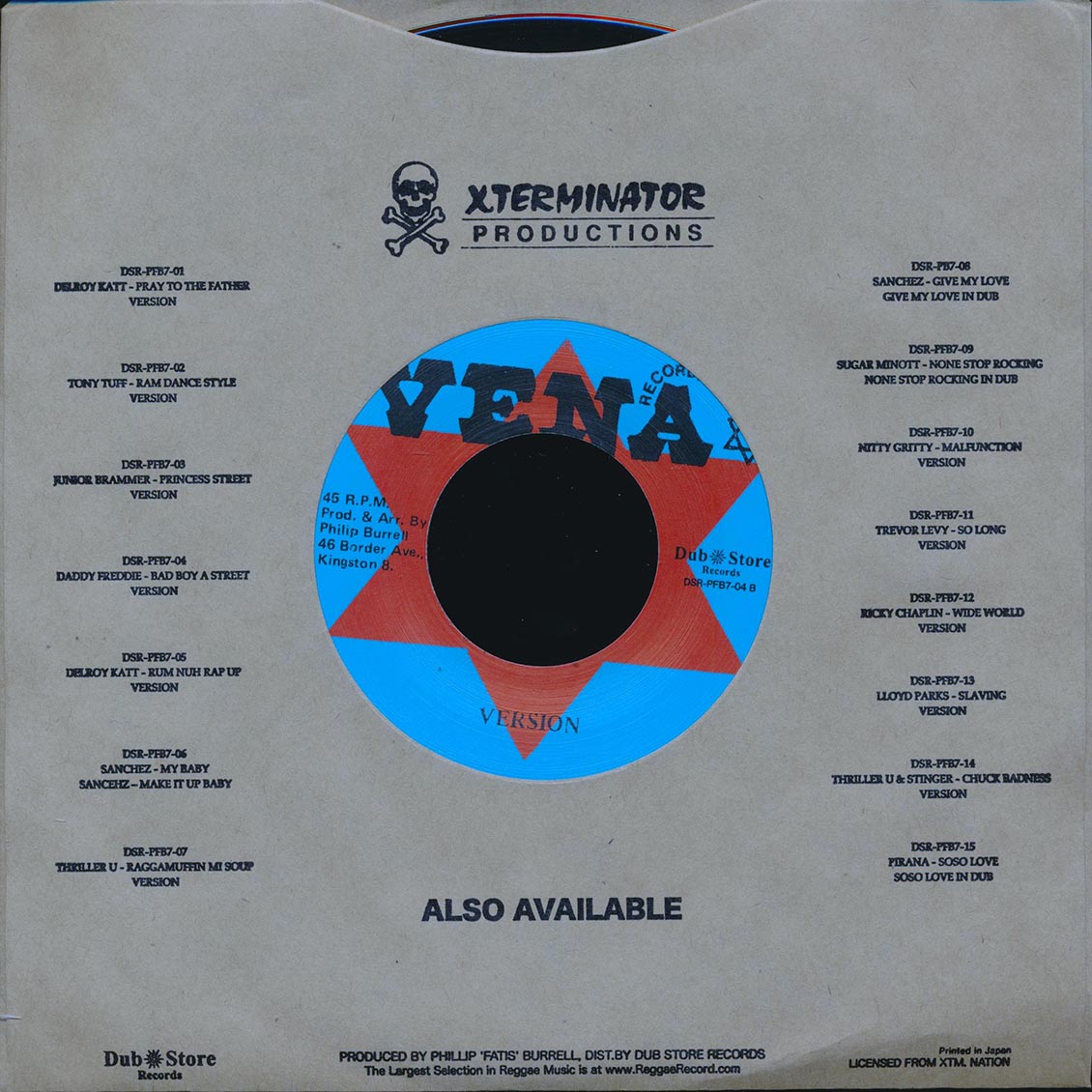 Daddy Freddy - Bad Boy A Street  /  Version (Japan) (Japan press) [New Vinyl 7"]