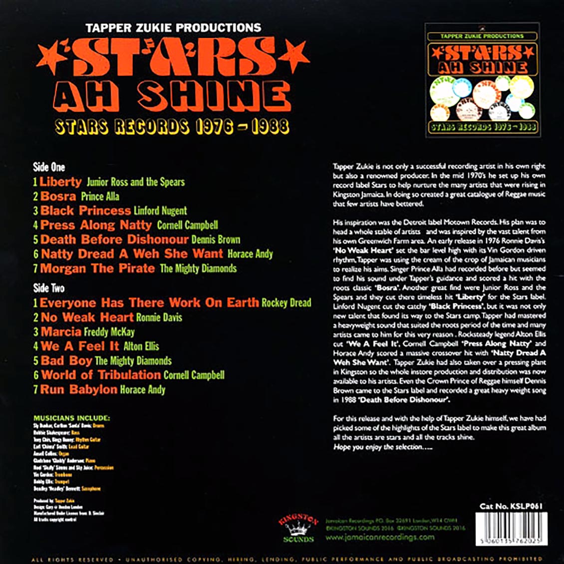 Prince Alla, Horace Andy, Frankie Jones, Jr. Ross & The Spears, Etc. - Stars Ah Shine: Stars Records 1976-1988 (180g) [New Vinyl LP]