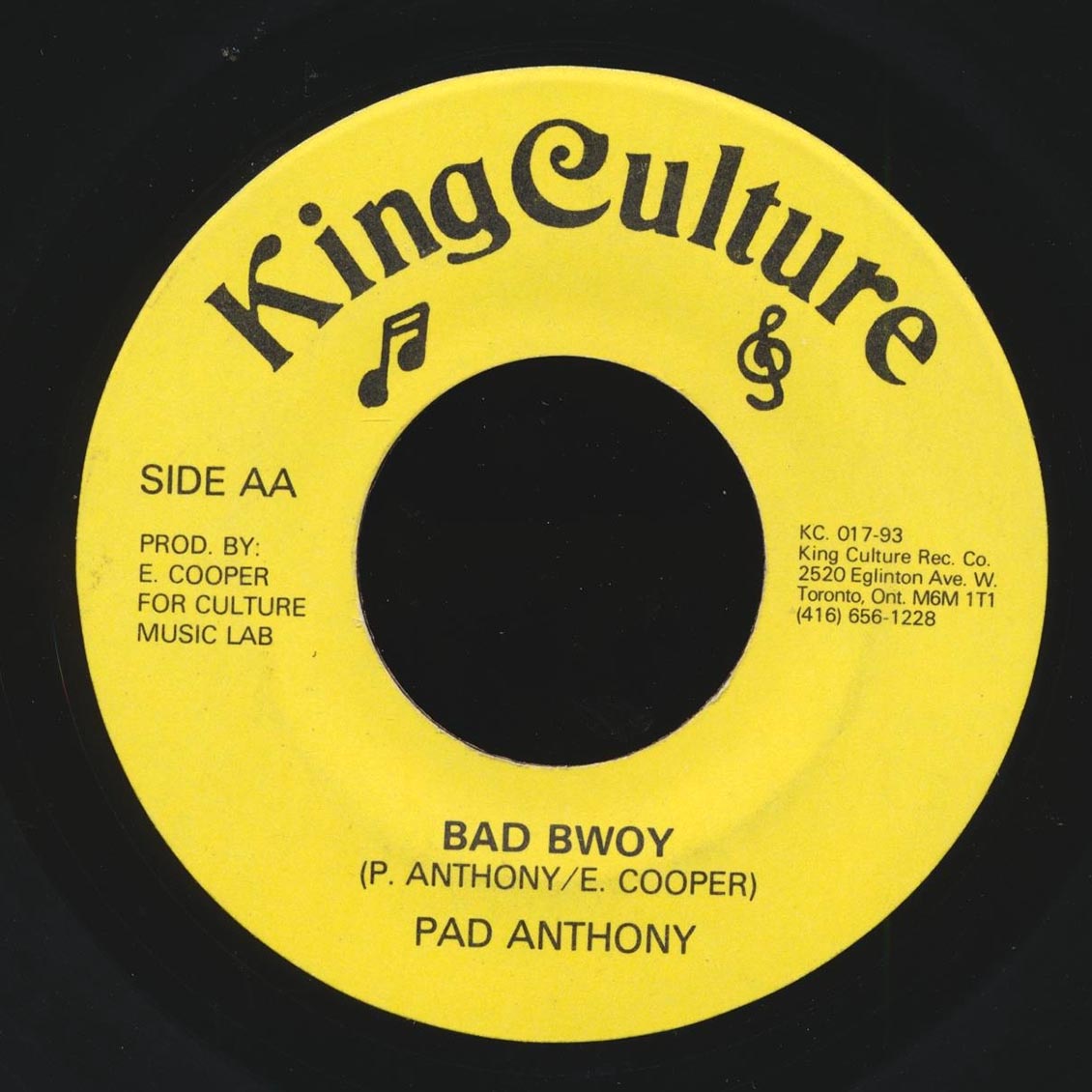Christie B & Robotman - Bad Bwoy Come & Go  /  Pad Anthony - Bad Bwoy [New Vinyl Record 7" Single]