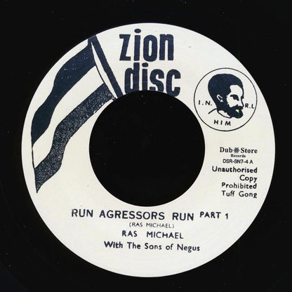 Ras Michael & The Sons Of Negus - Run Agressors Run Part 1  /  Ras Michael & The Sons Of Negus - Ethiopian National Anthem (Japan) [New Vinyl 7"]
