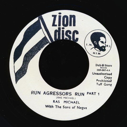Ras Michael & The Sons Of Negus - Run Agressors Run Part 1  /  Ras Michael & The Sons Of Negus - Ethiopian National Anthem (Japan) [New Vinyl Record 7" Single]