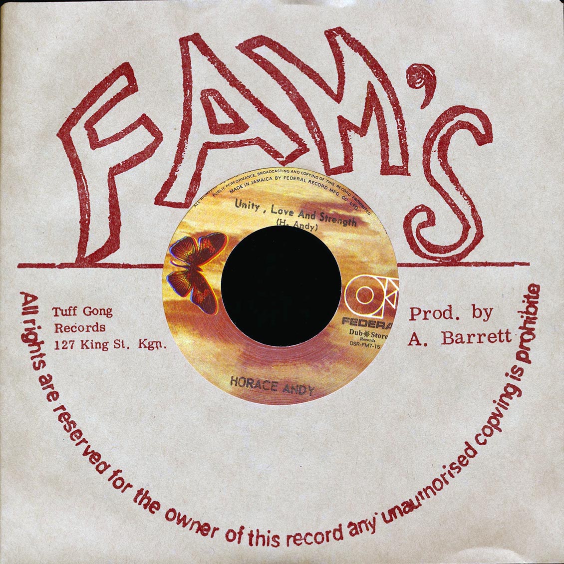 Horace Andy - Unity, Love & Strength  /  Horace Andy - I Stand Before You (Japan) (Japan press) [New Vinyl 7"]