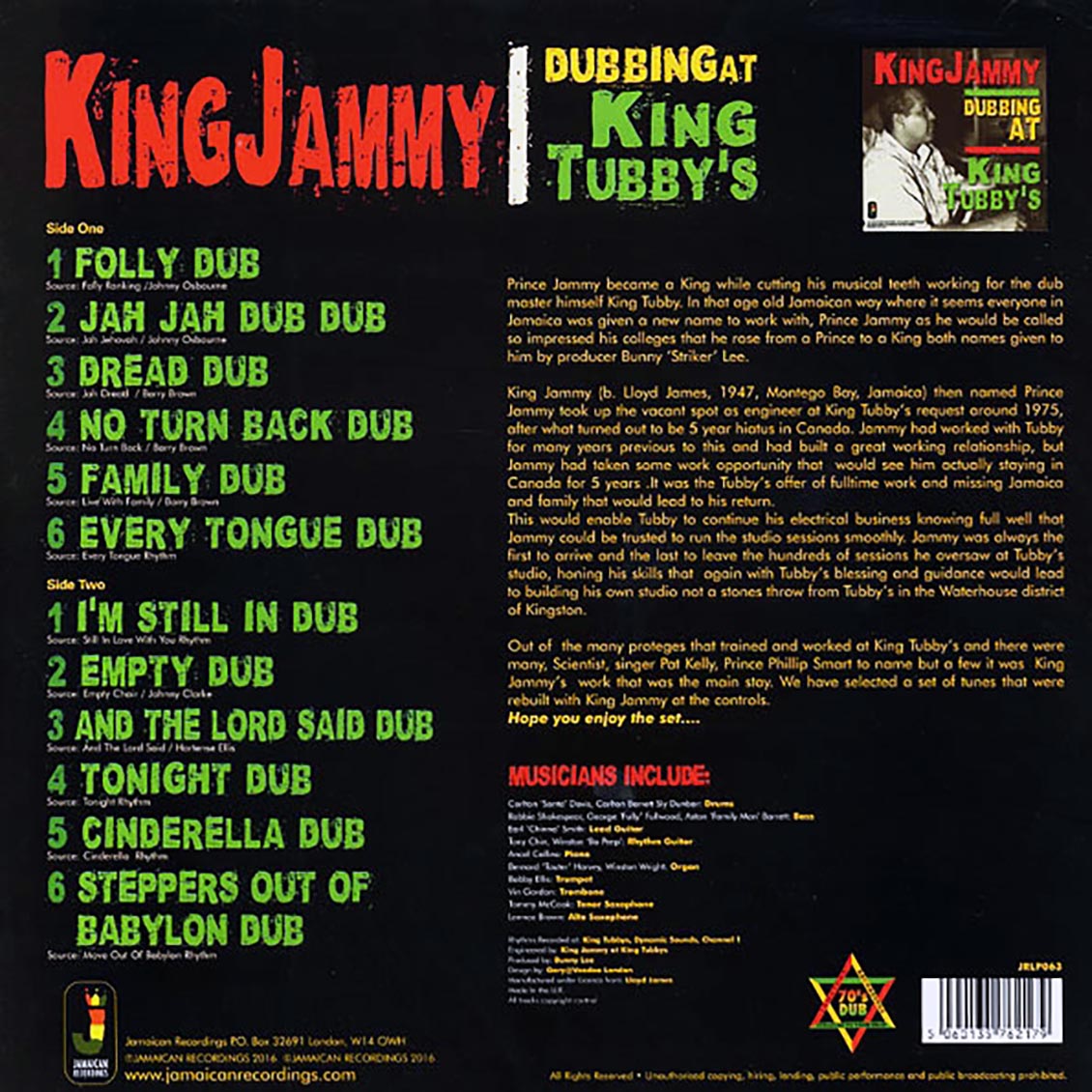 King Jammy - Dubbing At King Tubby's (180g) [New Vinyl LP]