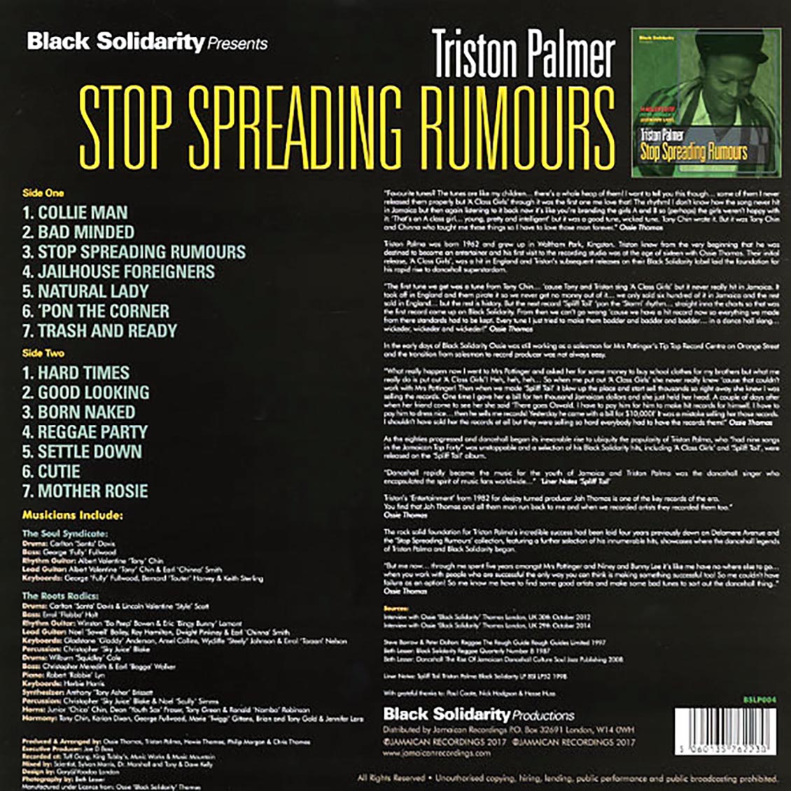 Triston Palmer - Stop Spreading Rumors (180g) [New Vinyl LP]